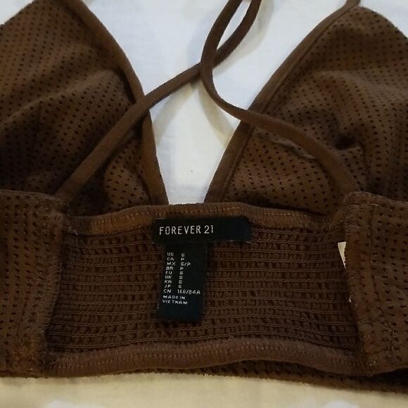 forever 21 going out crop top brown - Picture 6 of 7
